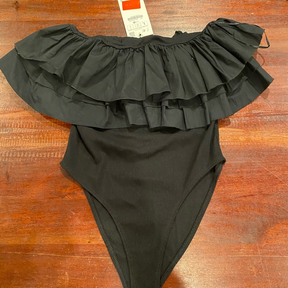 Strapless Ruffle Bodysuit
